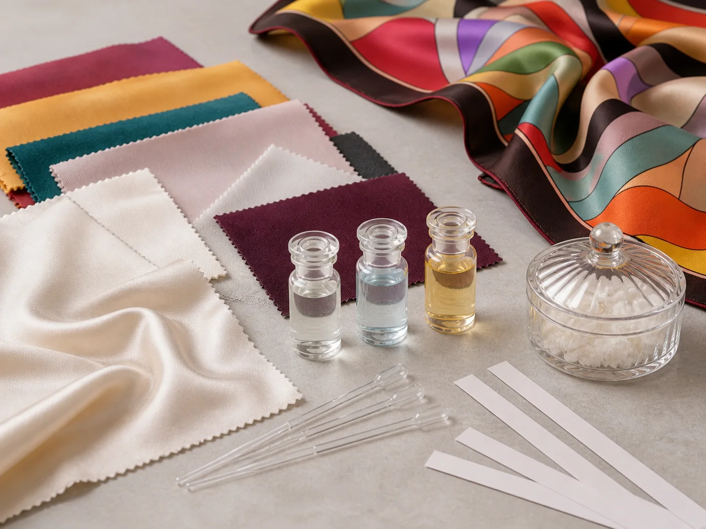 Coded fragrance textile sampling