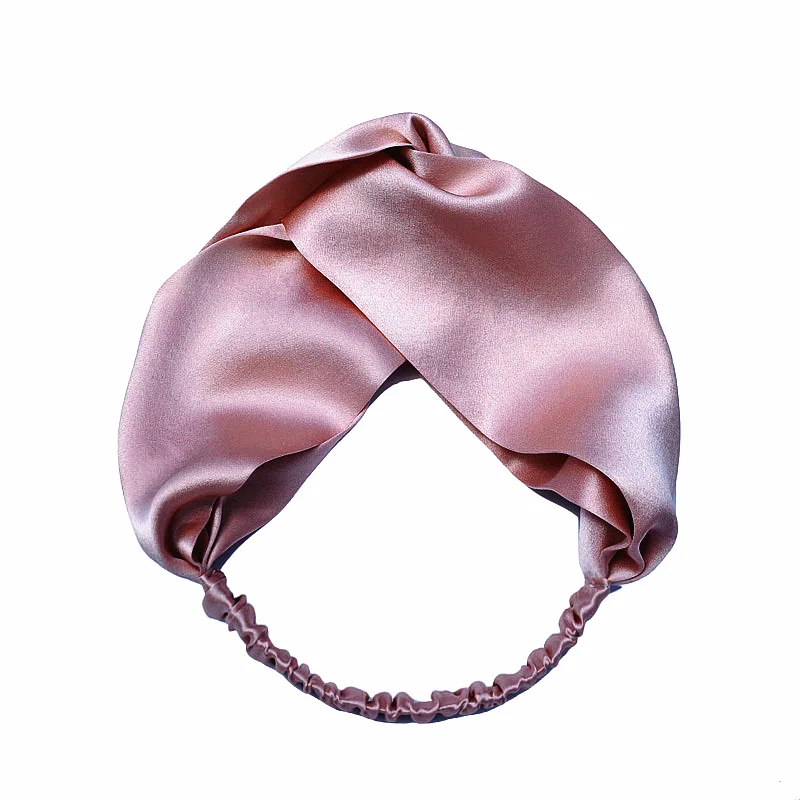 Twist-front silk hair wrap