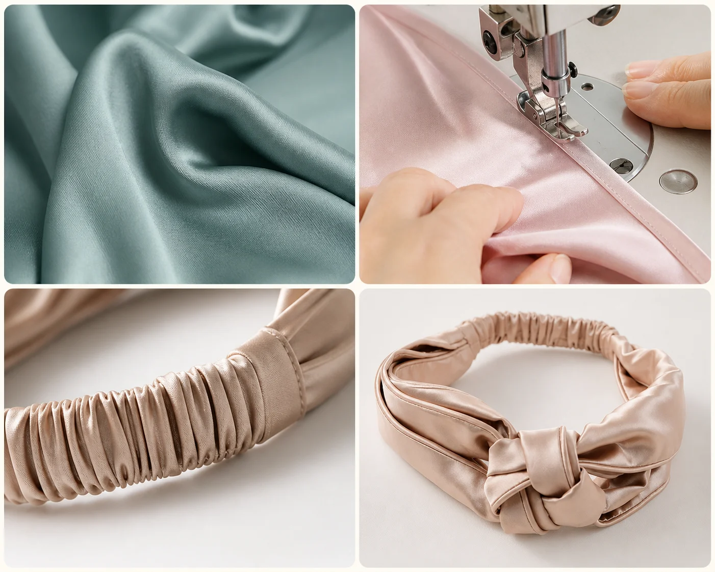 Silk headband customization details