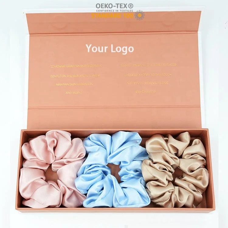 Three-piece silk scrunchie box