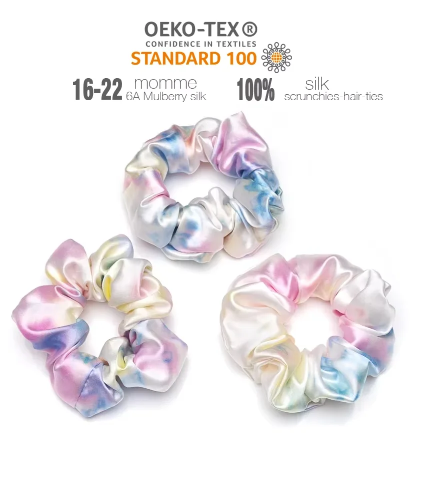 Printed Silk Scrunchies