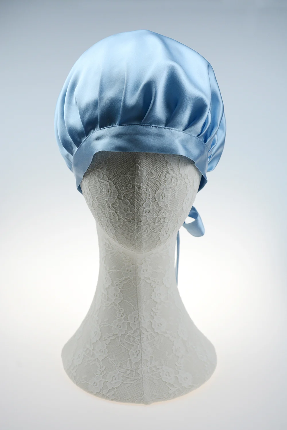 Pleated Tie Bonnet silk bonnet structure