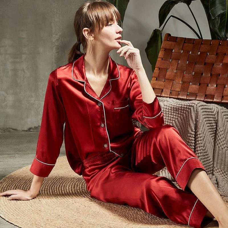 Custom Long Silk Pajama Set