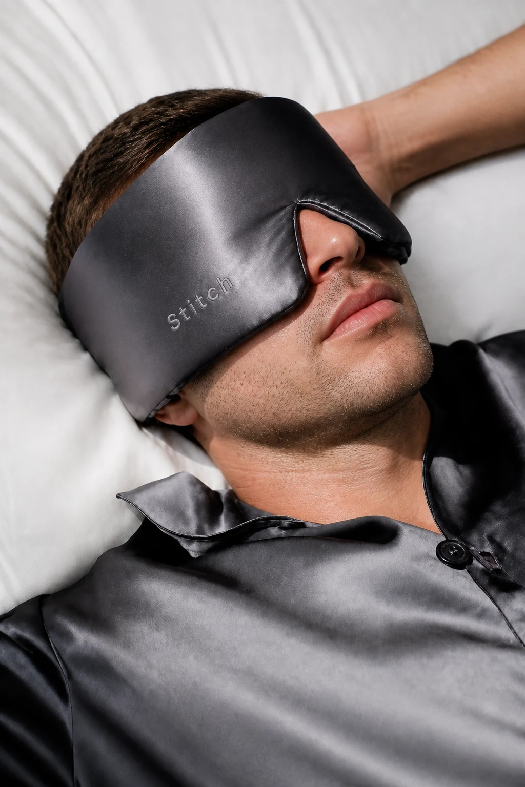 Embroidered Large Silk Sleep Masks